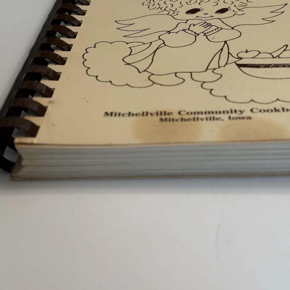 Mitchellville Iowa Community Cookbook Heavenly Dishes Spiral Bound Recipes VTG